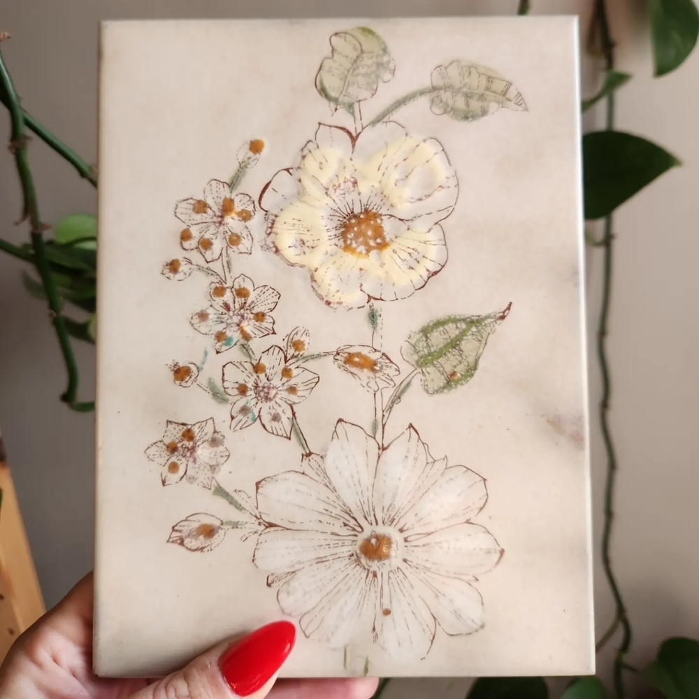 *SOLD*🩷Vintage Floral Tile Trivet🩷